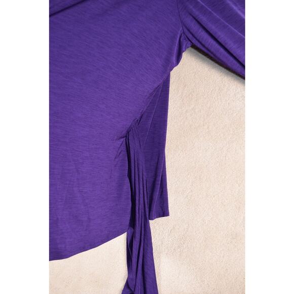 LSU Purple Wrap Open Cardigan Top Bling Blouse Glitter Rhinestones by Tail - Picture 8 of 10